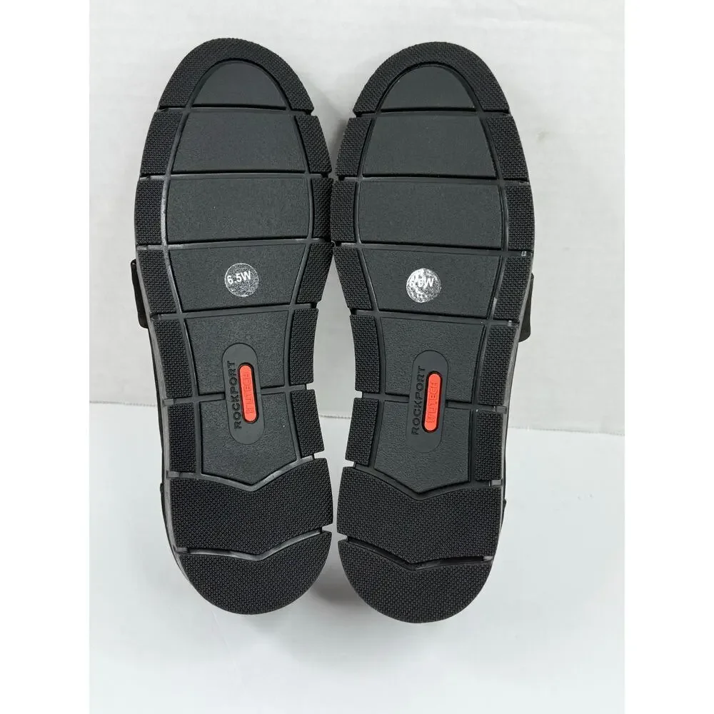 Rockport Women's Ramone Casual Slip-On Almond Toe Loafers Size 6.5W Black NWT